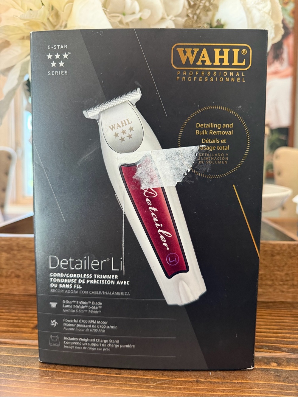✂️ NIB - Wahl 5-Star cord/Cordless Detailer Li Trimmer - Silver/Red